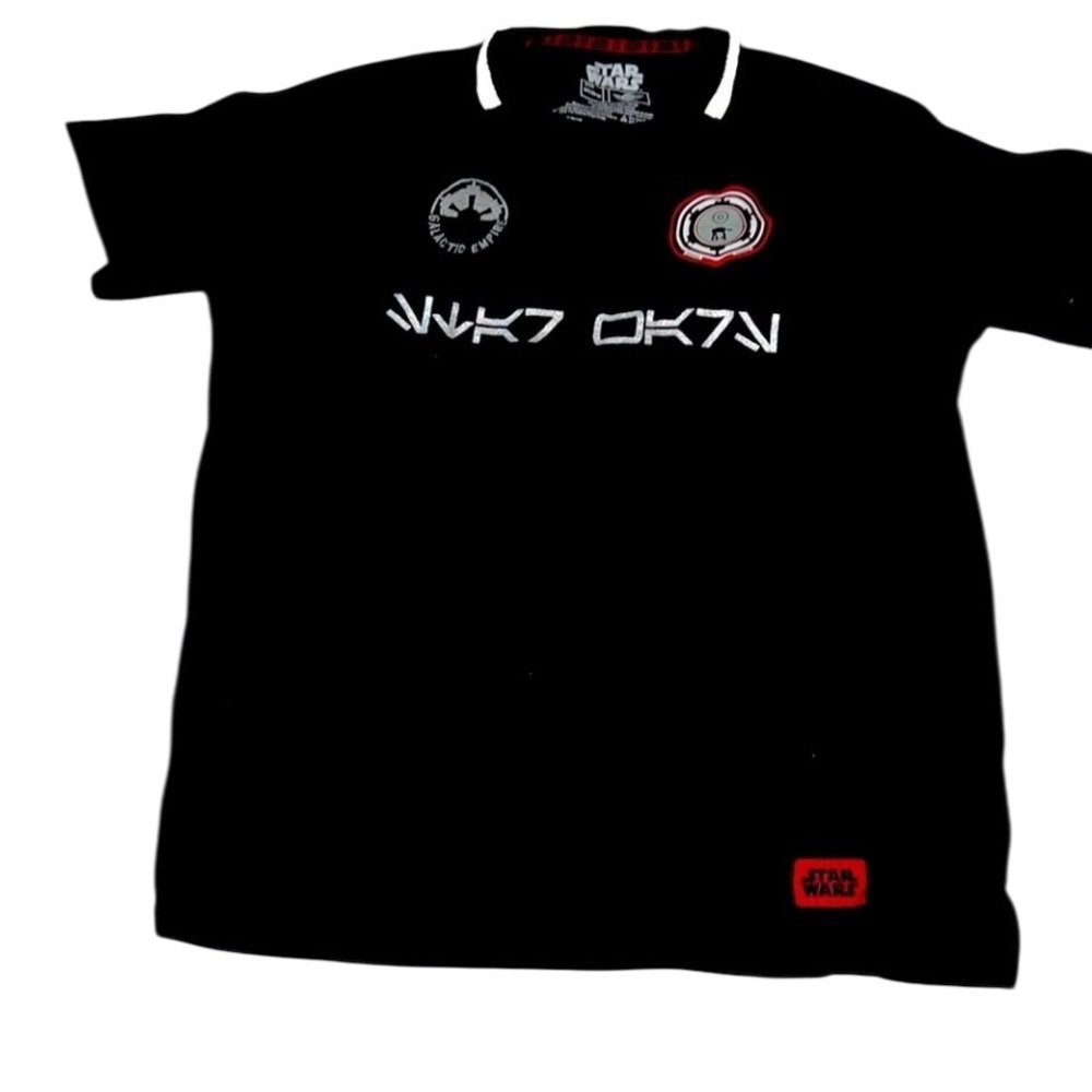 Boys Youth Black Cotton Short Sleeve Star Wars T-shirt Size Medium